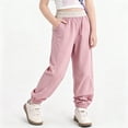 thumbnail image 2 of Wiyuqeen Girls Hiking Cargo Pants Joggers with Pockets Kids Quick Dry Lightweight Elastic Waisted Cinch Bottom Trousers 4-14 Years, 2 of 10
