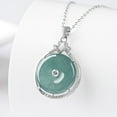 thumbnail image 4 of Exquisite Natural Blue Water Jade Necklace - Peaceful Jade Buckle with Diamond Inlay Pendant - A Symbol of Safety and Elegance - A Treasured Gift for Any Occasion, 4 of 5