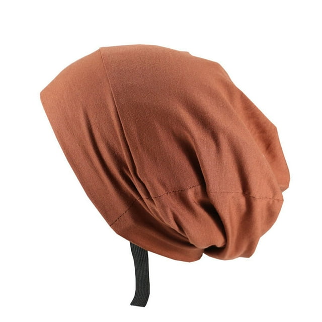 Under $10 Baseball Caps Brown Women Solid Color Adjustable Elasticity Elastic Capless Cap