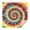 Colorful Rainbow Tie, variant on Rainbow Tie Dye Mandala Pattern Square Tablecloth,Waterproof Square Table Cover,Wipeable Spillproof Washable Table Cover for Home Kitchen Party Decor 52"x52"(132x132cm)