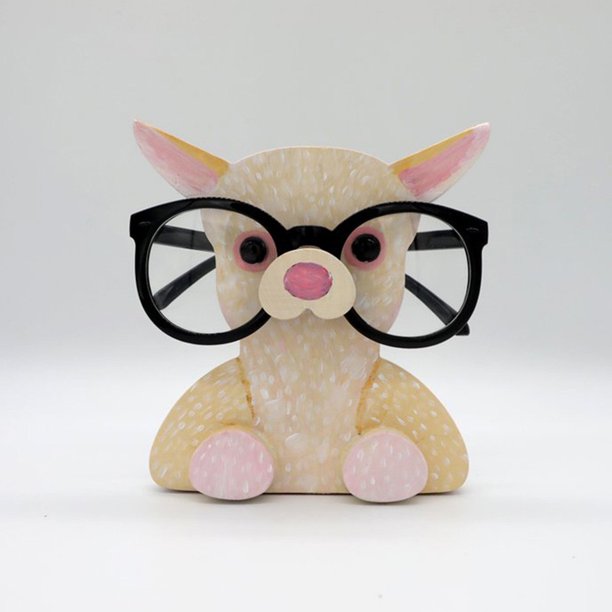 Xihbxyly Marco de Madera para Gafas, Diseño de Animal Tallado a Mano, Organizador de Escritorio Compacto, Almacenamiento Decorativo para Gafas, Joyas y Relojes, Idea de Regalo Única, Tamaño 15 X 15 C