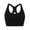 Black, variant on Women's Adjustable Seamless Running Sports Bra with Hollow Out Back Support for High Workouts