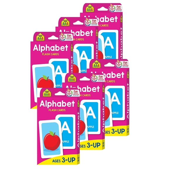 School Zone Publishing Alphabet Flash Cards 6 Packs (SZP04001-6)