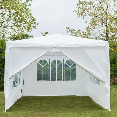 Quictent 10'x10' Outdoor Canopy Party Wedding Tent Gazebo Pavilion 2 Window Side Walls + 2 Zippered Walls