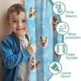 thumbnail image 3 of Blackout Kids Curtains,Corgi Footprint Childrens Insulated Curtains Set Of 2,Bedroom Essentials,Toddler Room Decor 42x54in(106x137cm), 3 of 4