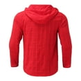 thumbnail image 5 of Razzly Men's Casual Zip Up Hoodie Long Sleeve Lightweight Sweatshirt Stylish Outdoor Active Wear Slim Fit Jacket(Red,XL), 5 of 5