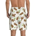 thumbnail image 3 of Mens Pajama Shorts - Cute Sloth Az Elastic Waistband Mens Sleep Shorts Soft Mens Lounge Shorts With Pockets, 3 of 8