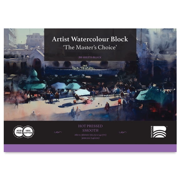 The Master's Choice Artist Watercolor Block - 10.23" x 14.17", Hot Press