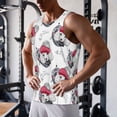 thumbnail image 5 of KLL Cute Poodle Dog Print Men's Muscle Gym Workout Stringer Tank Tops Bodybuilding Fitness T-Shirts Tank Tops Men-4X-Large, 5 of 7
