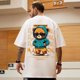 thumbnail image 3 of Camiseta holgada de algodón de manga corta para hombre, ropa de calle Harajuku con estampado de dibujos animados, Hip Hop, talla grande 5XL, 3 of 5