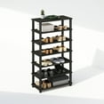 thumbnail image 5 of Furinno Turn-S-Tube 4-Tier Multipurpose Standing Shelves, Espresso/Black, Set of 2, 5 of 6