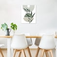 thumbnail image 4 of Mid Century Modern Wall Art Minimalist Geern Geometric Bathroom Pictures Wall Decor Abstract Boho Sun and Leaf on White Canvas Art Wall Decor for Living Room Bedroom 16x24 Inches, 4 of 5