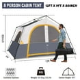 thumbnail image 2 of HIKERGARDEN 8 Person Camping Tent - Portable Family Cabin Tent for Camp, Windproof Fabric Camp Tent Outdoor for Hiking, Backpacking, Traveling, 2 of 6