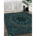 thumbnail image 3 of Ahgly Company Machine Washable Indoor Rectangle Transitional Blue Jay Blue Area Rugs, 7' x 10', 3 of 7