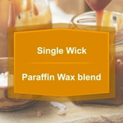 Mainstays Single-Wick Scented Glass Jar Candle, Salted Caramel Butterscotch, 20oz.