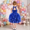 thumbnail image 4 of Girls Halloween Dress, Girls Sequin Party Dress Pleated Solid Neck Mesh Tutu Gown for Outdoor Holiday Stage Celebration Toddler Little Kid Big Girl, Halloween Gifts, 4 of 4