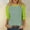 Mint Green, variant on 3/4 Sleeve Tops for Women Raglan Contrast Crewneck Casual Shirts Three Quarter Length Loose Fit Summer Blouses Dark Blue XXL