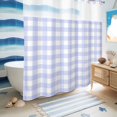 thumbnail image 6 of No Hook Shower Curtain, Purple Checked Shower Curtains for Bathroom with See Through Top Window, Farmhouse Buffalo Plaid Country Grid Waterproof & Washable Bath Curtain Standard 72"x72", 6 of 9