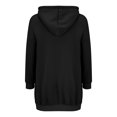 thumbnail image 7 of Niaviben Long Hoodies for Women Zip Up Oversized Hoodies Lightweight Sweatshirts for Women Sweatshirts Womens Coat Zip Up Sweatshirt Womans Hoodies Black 3XL, 7 of 7