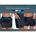 thumbnail image 5 of RELLECIGA Women's High Waisted Swim Skirt Sporty Skort Bathing Suit Skirt Black Swimsuit Skirt Tankini Bottoms with Shorts, 5 of 11