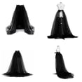 thumbnail image 5 of Detachable Wedding Train Only Length 49" Wedding Maxi Tulle Skirts Floor Length Overskirt for Bridal Party, 5 of 6