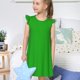 thumbnail image 4 of Balery Green Camisón de princesa para niñas, pijama de algodón con mangas abullonadas, suave y bonito.-Small, 4 of 6