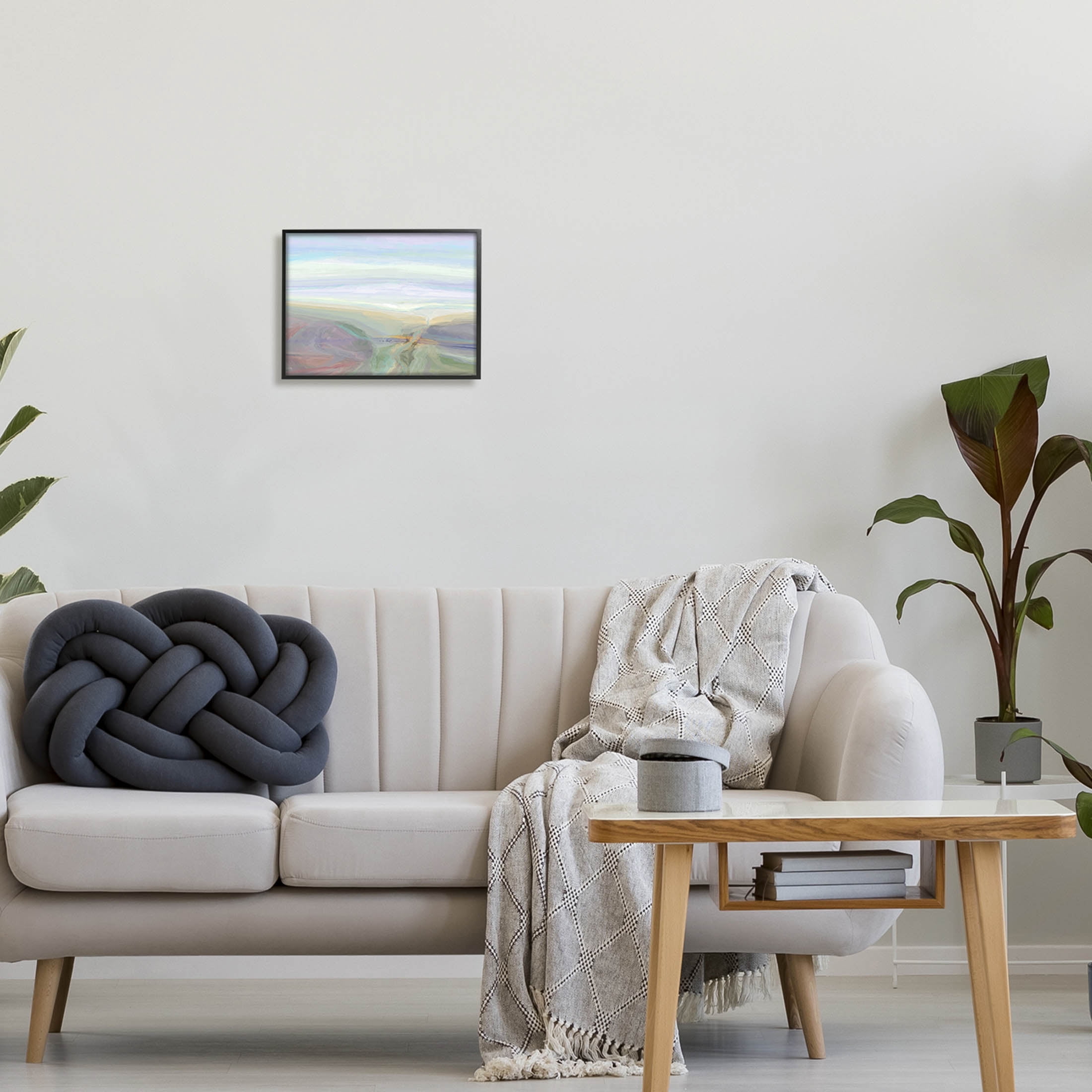Abstract Pastel Canyon Landscape Abstract Graphic Art Black Framed Art Print Wall Art