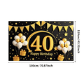 thumbnail image 4 of Gold Theme Party Decoration 40th Birthday Banner Colorful Balloons Birthday Party Decoration for Celebration Event Party Background, 4 of 8