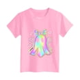 thumbnail image 4 of Toddler Baby Girls Halloween Shirt Ghoul Tshirt Cute Skeleton Hand Tee Tops Spooky Season Fall Clothes 3-4 Years Pink, 4 of 5