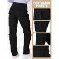 thumbnail image 4 of FEN AI Fleece Lined Cargo Pants for Women Insulated Snow Ski Pants Winter Work Pants Outdoor Softshell Trousers with 8 Pockets Black 8, 4 of 7
