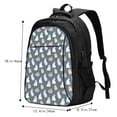 thumbnail image 5 of Balery Cute Rabbit Print USB Charging Backpack for Men and Women - Water-Resistant, Anti-Theft Laptop Backpack with USB Port for Travel, Work, School, and College, 5 of 7