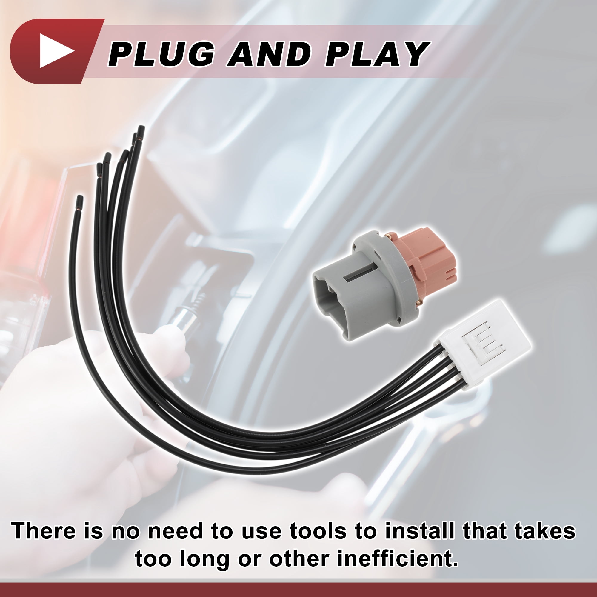 Unique Bargains Tail Light Socket Wiring for Toyota 4Runner 2003-2009 No.9007560018