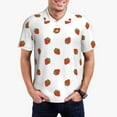 thumbnail image 5 of Wukai Hand Drawn Strawberry Men’s Polo Shirts,Quick-Dry Athletic Shirt,Classic Fit Shirts-Large, 5 of 8