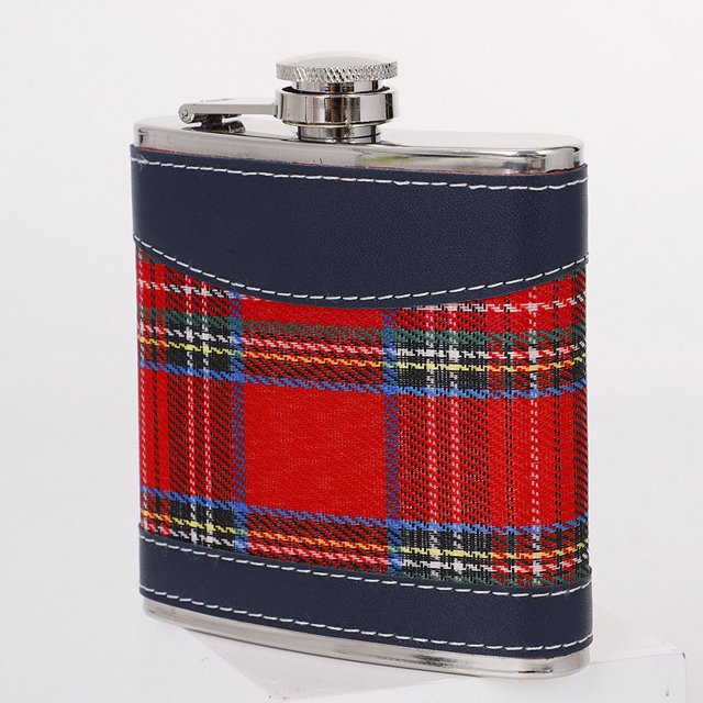 Frasco de acero inoxidable de 11,5*9,2*2,2 cm para whisky, senderismo, mochilero y viajes