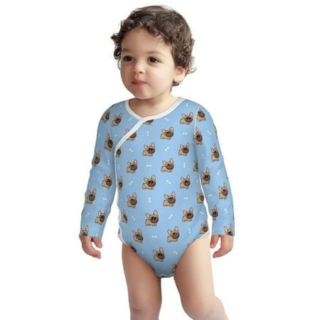 

Haiem Brown French Bulldog Printed Unisex-Baby Long Sleeve Onesies Bodysuits Unisex Babies Snap-Up Rompers-3 Months