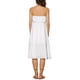 thumbnail image 3 of Vestido midi de verano sin tirantes de encaje con cinturón para mujer XL blanco, 3 of 6