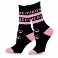 thumbnail image 2 of Fun Novelty Cat Design Cotton Crew Socks for Women 9-11 3-Pairs, 2 of 5