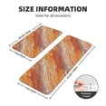 thumbnail image 2 of 2 Pce Crystal Velvet Kitchen Floor Mat Door Mat 47.2×17in Water Absorption And Stain Resistance For Laundry Dining Room Office Sink Orangered Marble_3, 2 of 6