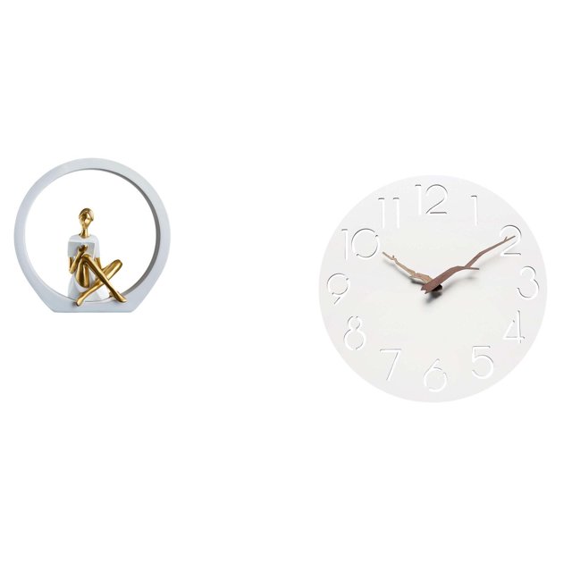 Estatua de niña, figuras de mujer, escultura de arte abstracto, reloj de pared de resina, decoración creativa moderna para el hogar, cronometraje sile