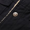 thumbnail image 5 of Patlollav Men Warm Cotton Jacket Casual Pure Color Turn-Down Collar Down Button Cardigan, 5 of 6