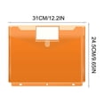 thumbnail image 2 of A 3 Hole A4 Document Pouch With Transparent Label Window Snap Button Closure Water Resistant Lightweight For 3 Ring Binders School Office And Home, 2 of 3