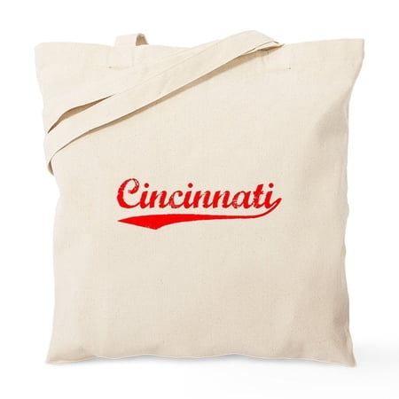 CafePress – Vintage Cincinnati (Red) Tote Bag – Unisex Canvas Tote Bag Beige 1-Piece