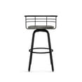 thumbnail image 3 of Amisco Brisk 30 In. Swivel Bar Stool - Grey Distressed Wood / Black Metal, 3 of 10