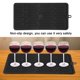 thumbnail image 3 of Estera de drenaje de cocina de silicona, mantel individual antideslizante para copas de vino, vajilla, color negro, 3 of 8