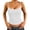 White, variant on Adjustable Straps Camisole Shirts Ladies Built in Detachable Pads Breathable Soft Fabric Sleeveless Tops for Office Daily Walking Relax Time Lightweight Day Wear Top (Black,XL)
