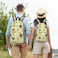 thumbnail image 4 of Disketp Green And Purple Grapes print Canvas Backpack Lightweight Travel Daypack Student Rucksack Laptop Backpack-Medium, 4 of 5