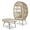 Beige, variant on Luku Wicker Egg Chair with Ottoman, 2-Piece Rattan Lounge Set w/Cushion, Indoor Outdoor Patio, 350lbs
