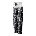 thumbnail image 4 of Halloween Women's Casual Print Drawstring Wide Leg Pants Comfortable Patchwork Classic Loose Fit Stylish Soft Fabric, 4 of 5