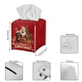 thumbnail image 3 of POLERO Tissue Box Cover Square, Christmas Santa Dachshund PU Leather Tissue Box Holder Waterproof ,Decorative Facial Organizer for Bathroom, Vanity Countertop, Car, 3 of 7
