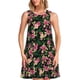 thumbnail image 1 of Easygdp Rose Flowers para Vestido Transpirable de Mujer, Vestido Suelto de Manga Corta con Pliegues y Bolsillos para el Verano, 1 of 7